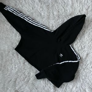 Adidas Cropped Hooded Sweatshirt